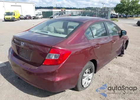 2012 Honda Civic Lx from USA, damaged, VIN 19XFB2F55CE345832